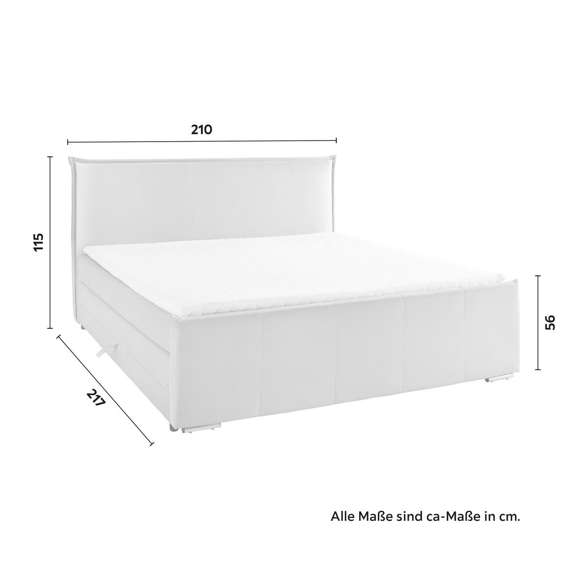 Posteľ boxspring s toperom, 200x200 cm, béžová - chrómová/béžová, Modern, kov/drevo (200/200cm) - Bessagi Home