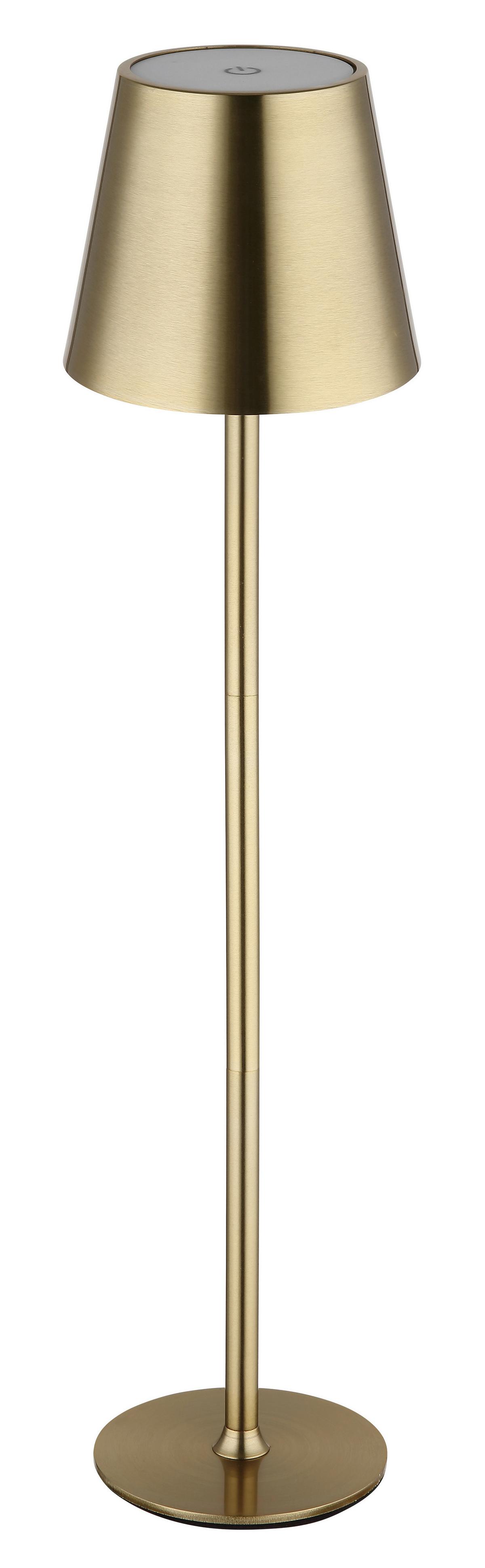 Akku-tischleuchte 58438m Vannie - Messingfarben/Schwarz, Design, Kunststoff/Metall (11,2/47cm) - Globo