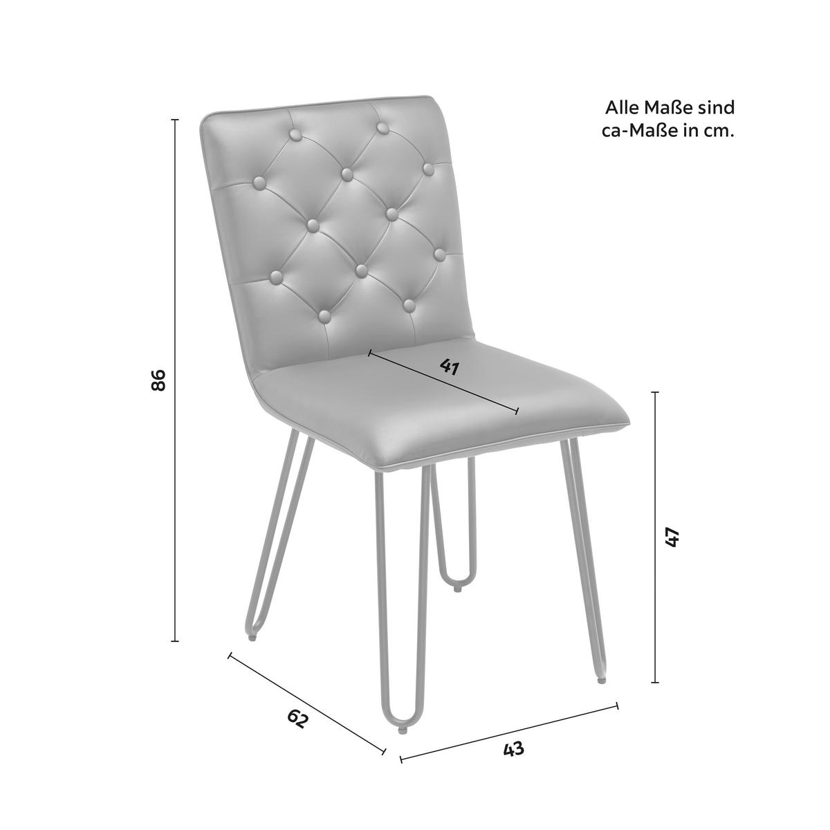 Židle Ivie - černá koženka - černá, Moderní, kov/dřevo (43/86/62cm) - P & B