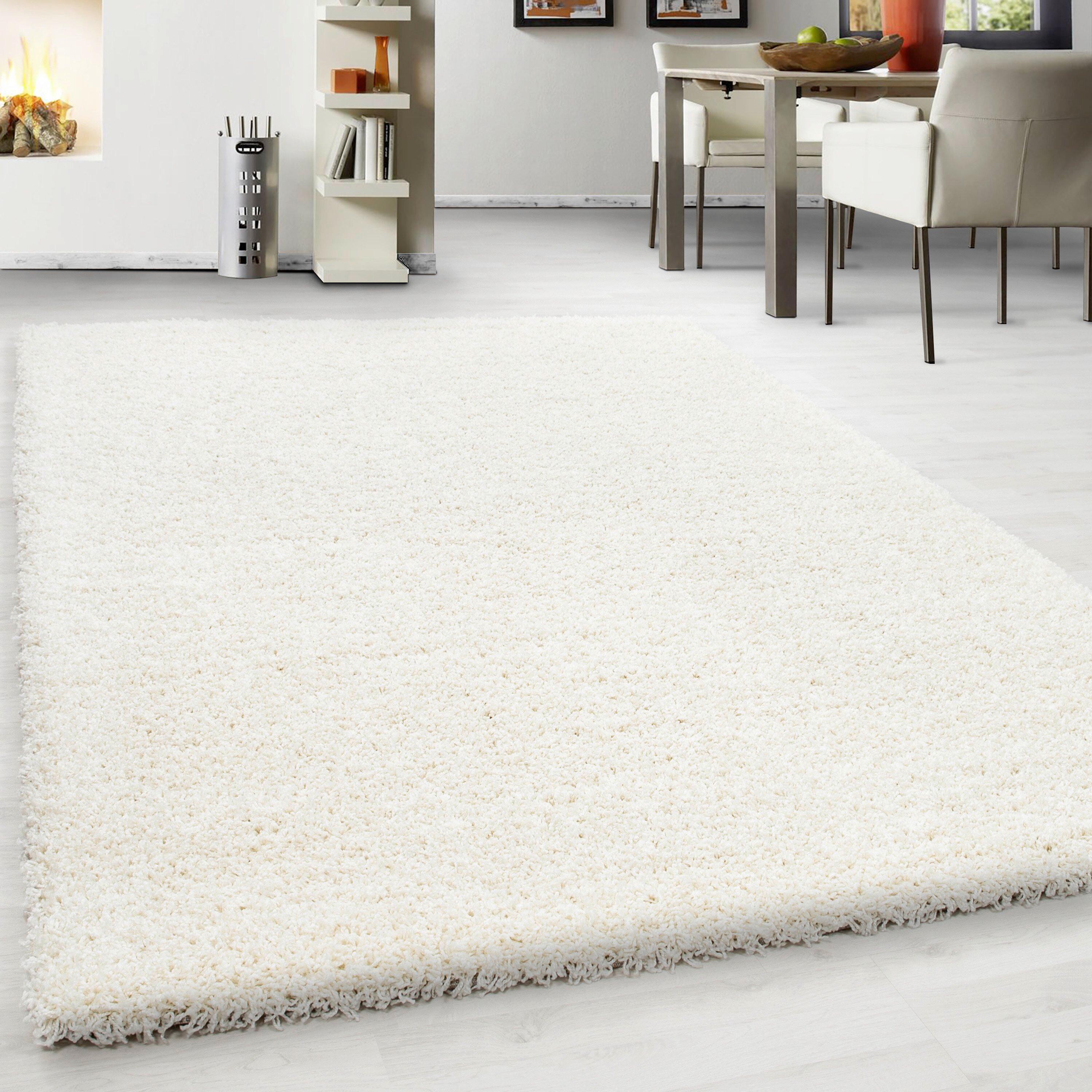 Hochflor Teppich Creme Life 80x150 cm - Creme, KONVENTIONELL, Textil (80/150cm) - Novel
