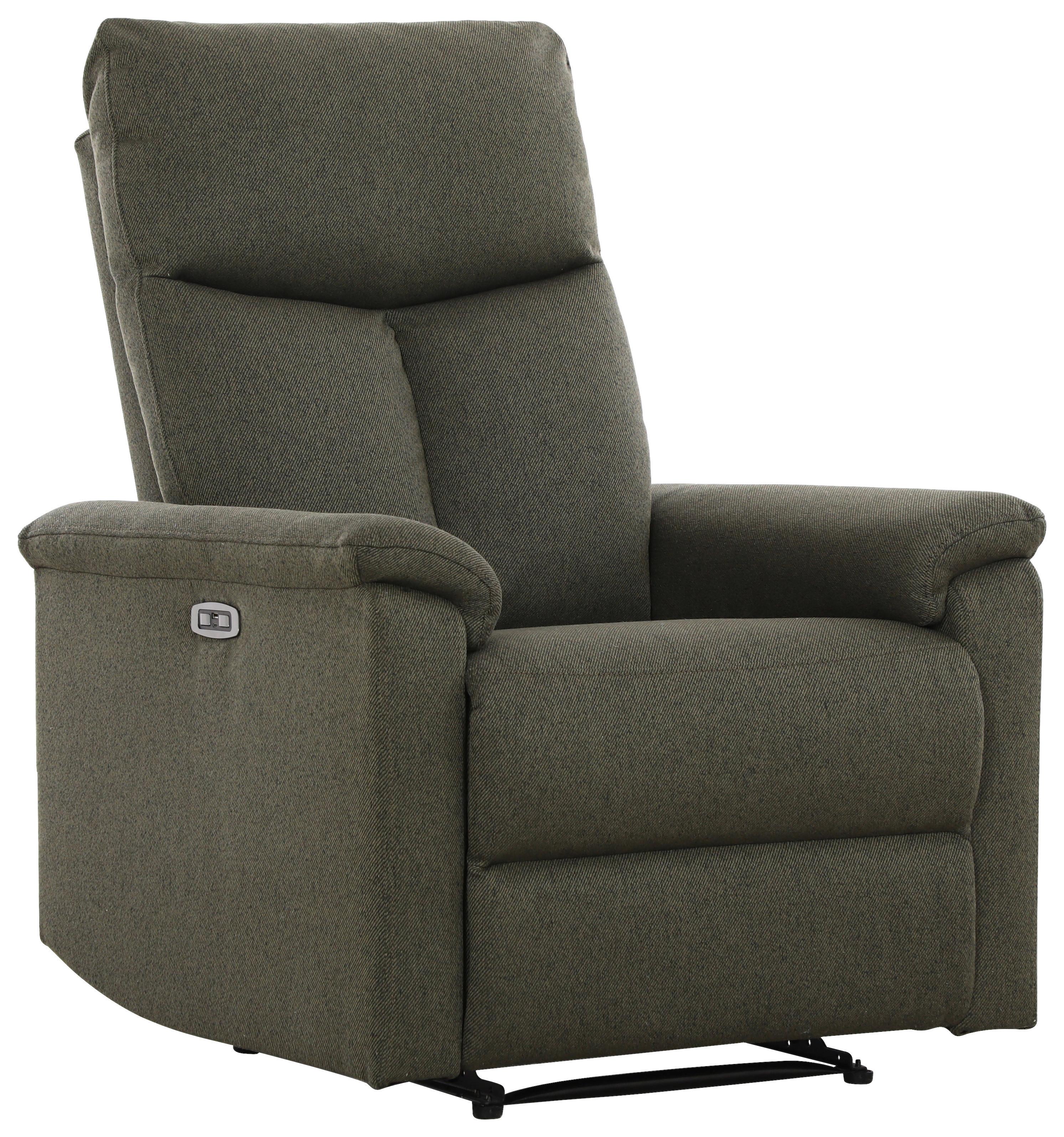 Relaxačné kreslo LEWIS, zelená - čierna/zelená, Modern, kov/drevo (81/108/94cm) - Mömax