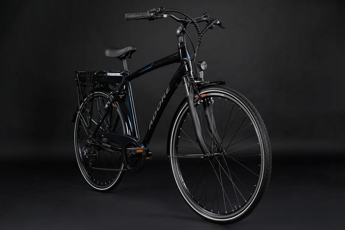 Elektrofahrrad 28 Zoll, 80 Km - Schwarz, MODERN, Metall