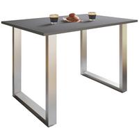 Esstisch Xona Silberfarben L: 80 cm - Anthrazit/Silberfarben, Basics, Holzwerkstoff/Metall (80/50/76cm) - MID.YOU