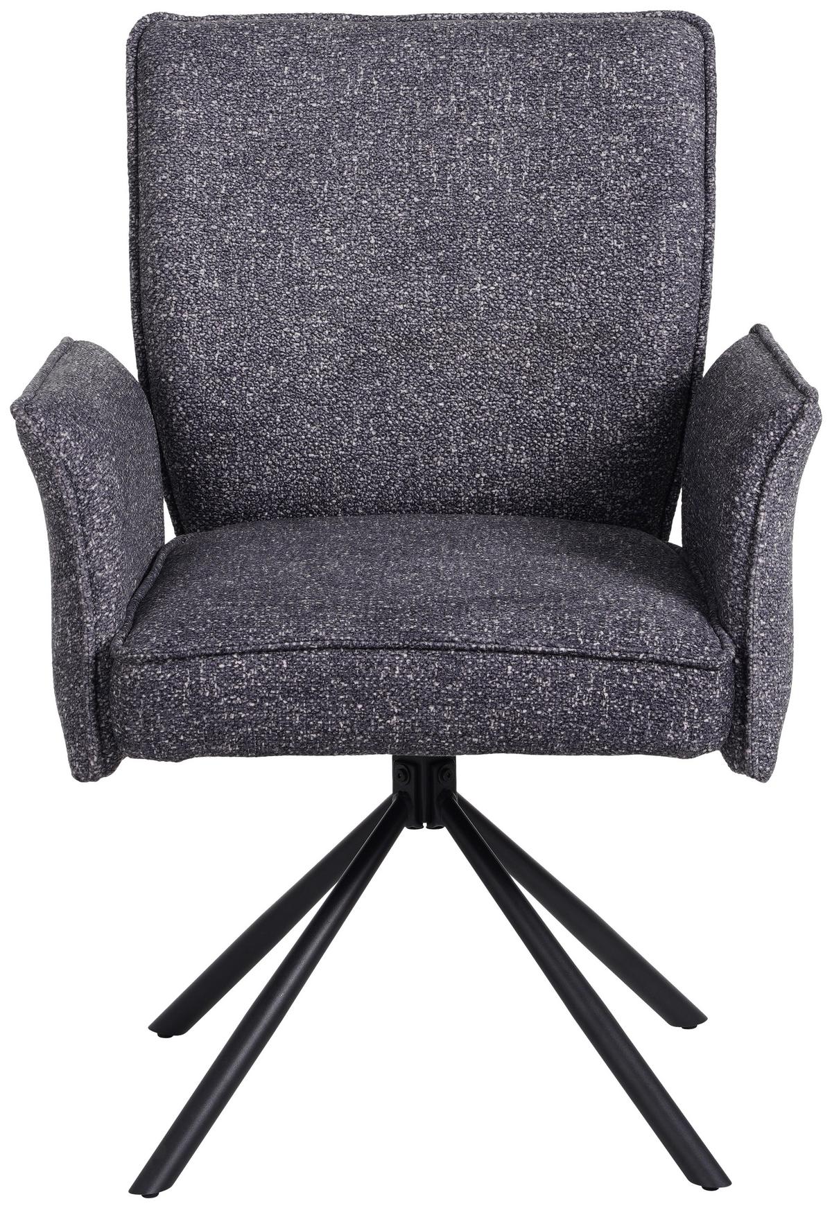 Négylábú Szék Ellen Ii Giga-S - fekete/antracit, Modern, textil/fém (49/90/60cm)