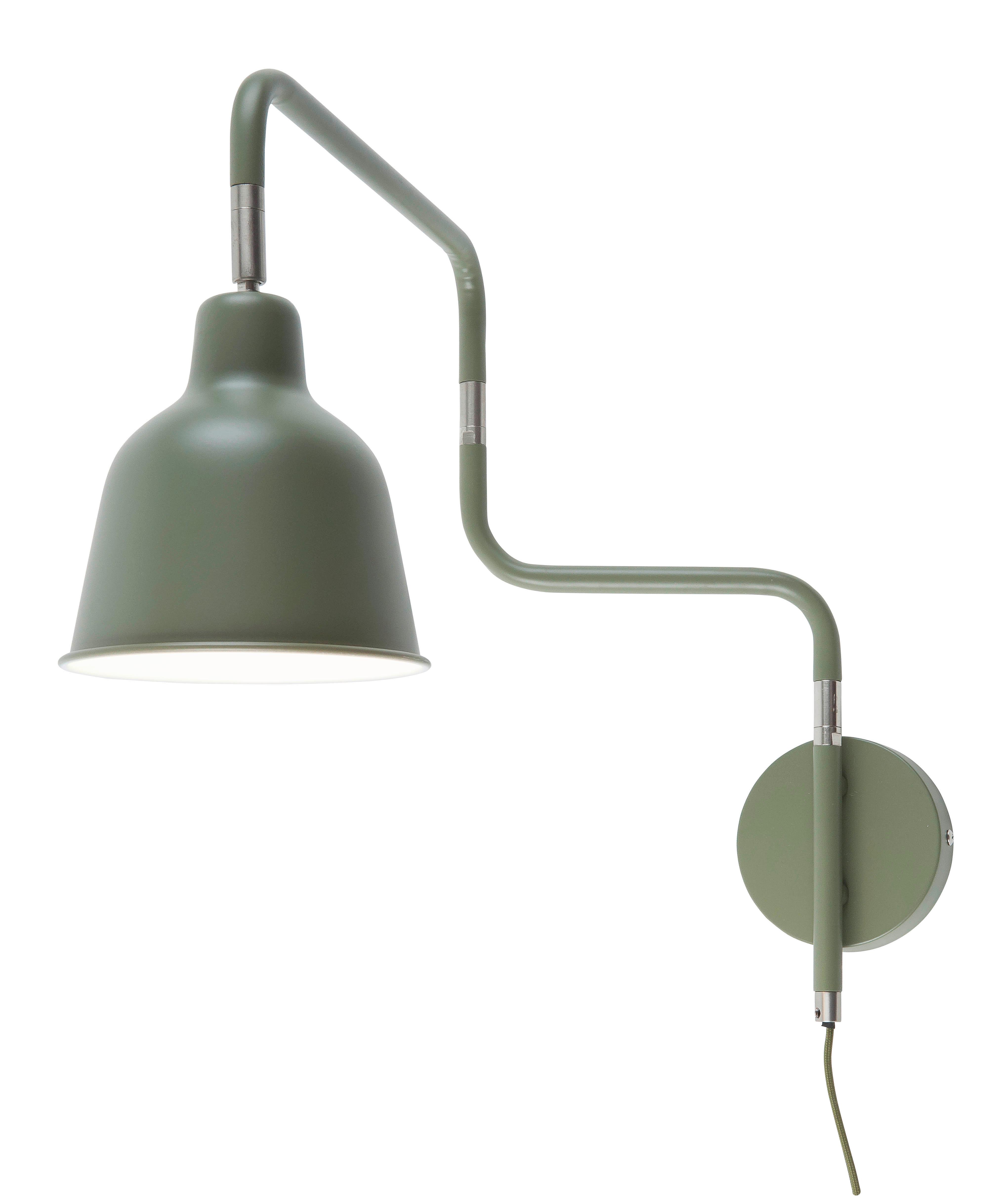 Wandleuchte London 1-Flammig drehbar - Olivgrün, Design, Metall (44/40/16cm) - It's about Romi