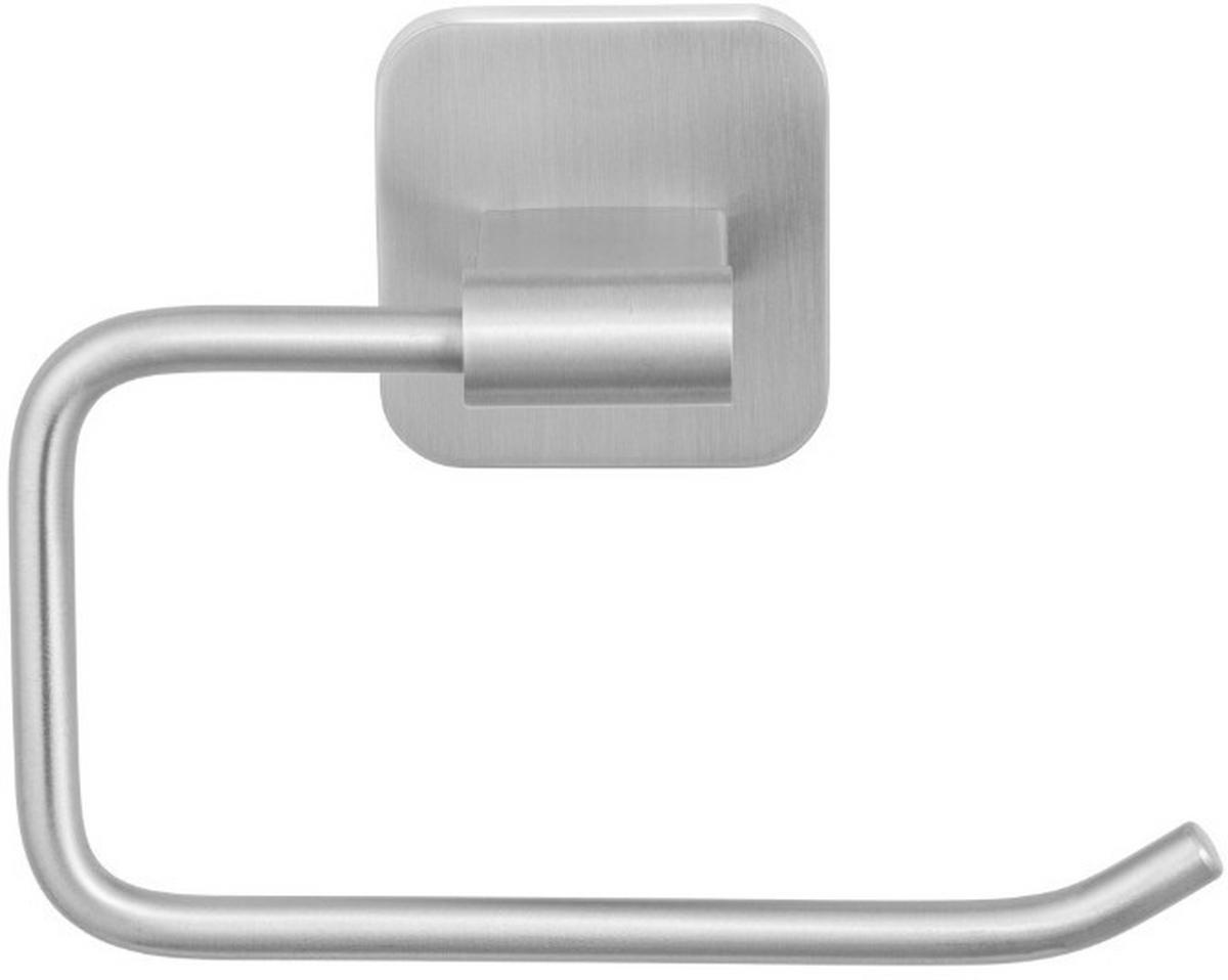 Toilettenpapierhalter Porto Matt Edelstahlfarben B: 14 cm - Edelstahlfarben, MODERN, Metall (14/6,5/10cm) - Wenko