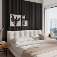 Akustický panel Rico, čierny 60x240 - čierna, Modern, kompozitné drevo/plast (60/2,1/240cm)