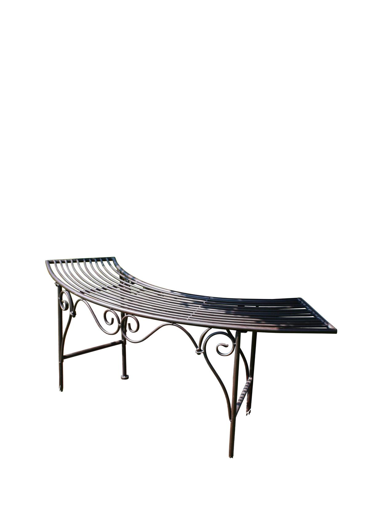 Bogenbank Gusseisen 2-sitzer Fuego, Rostfarben - Rostfarben, MODERN, Metall (125/47/46,5cm)