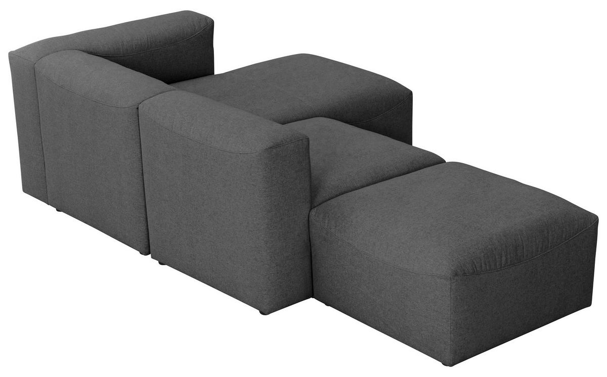 Ecksofa Lena Anthrazit Flachgewebe - Anthrazit, Design, Textil (250/73/160cm) - Max Winzer
