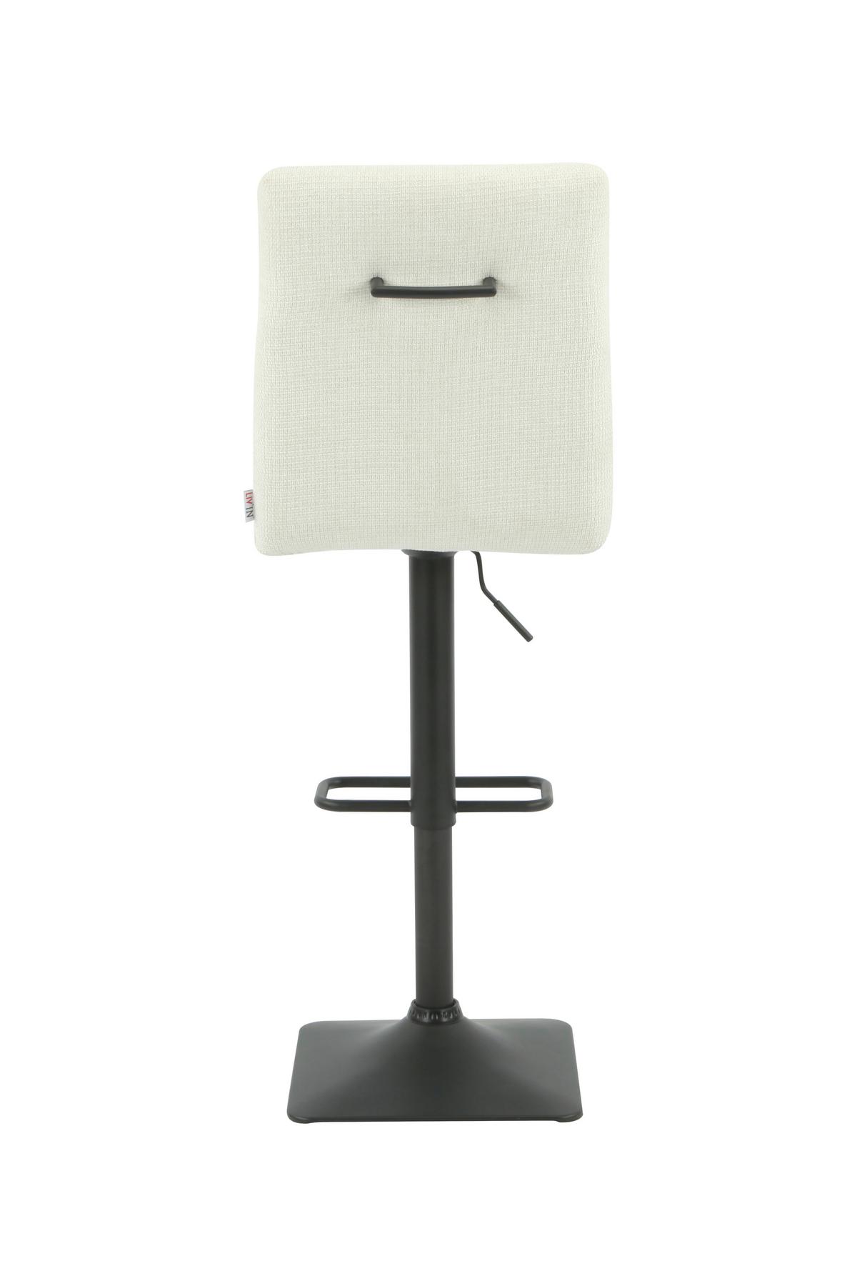 BARHOCKER SORICO H - Beige/Schwarz, MODERN, Textil/Metall (46/103-123,5/56cm) - P & B