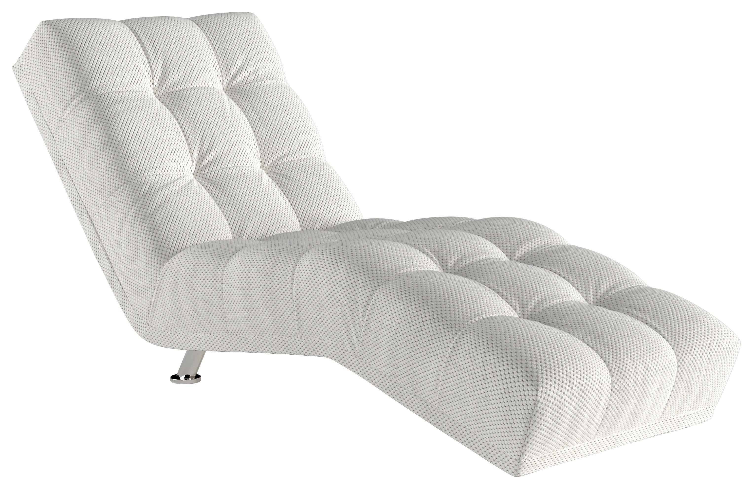 Relaxační ležadlo ISABELLA, krémová - krémová/barvy chromu, Moderní, kov/textil (68/88/164cm)