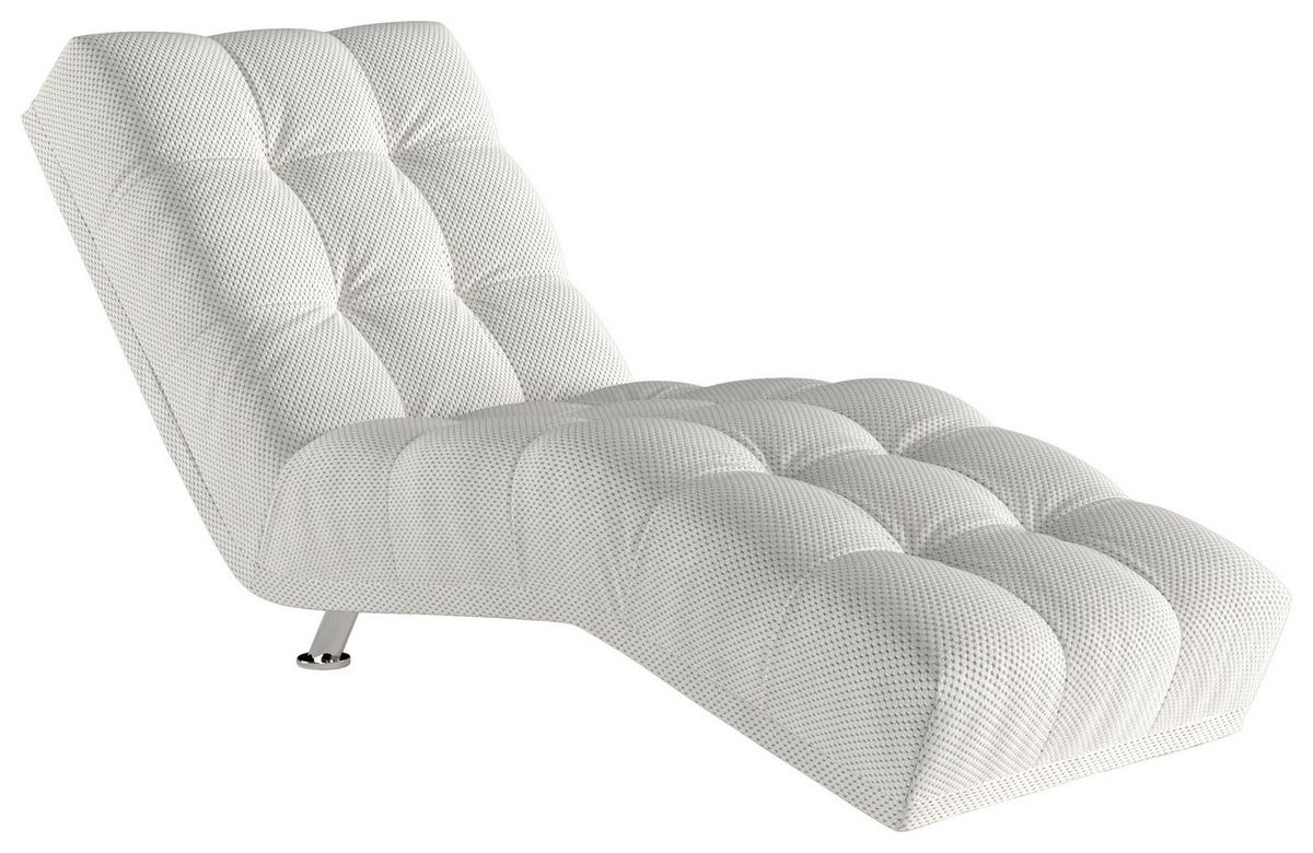 Relaxační ležadlo ISABELLA, krémová - krémová/barvy chromu, Moderní, kov/textil (68/88/164cm)