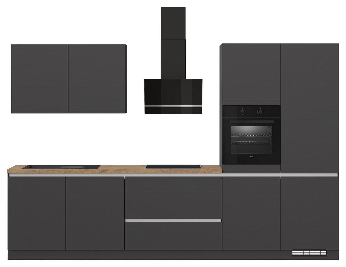 Küchenleerblock Ip3150 - Eichefarben/Graphitfarben, Design, Holzwerkstoff (340cm) - Impuls
