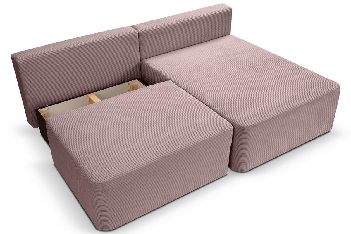 Ecksofa Amsterix Altrosa S: 213x158cm - Schwarz/Altrosa, Basics, Holz/Textil (213/158cm) - MID.YOU