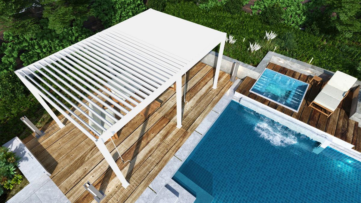 Pavillon Deluxe 530x360cm Wetterfest, Gartenpavillon - Weiß, Basics, Metall (530/255/360cm) - WEIDE