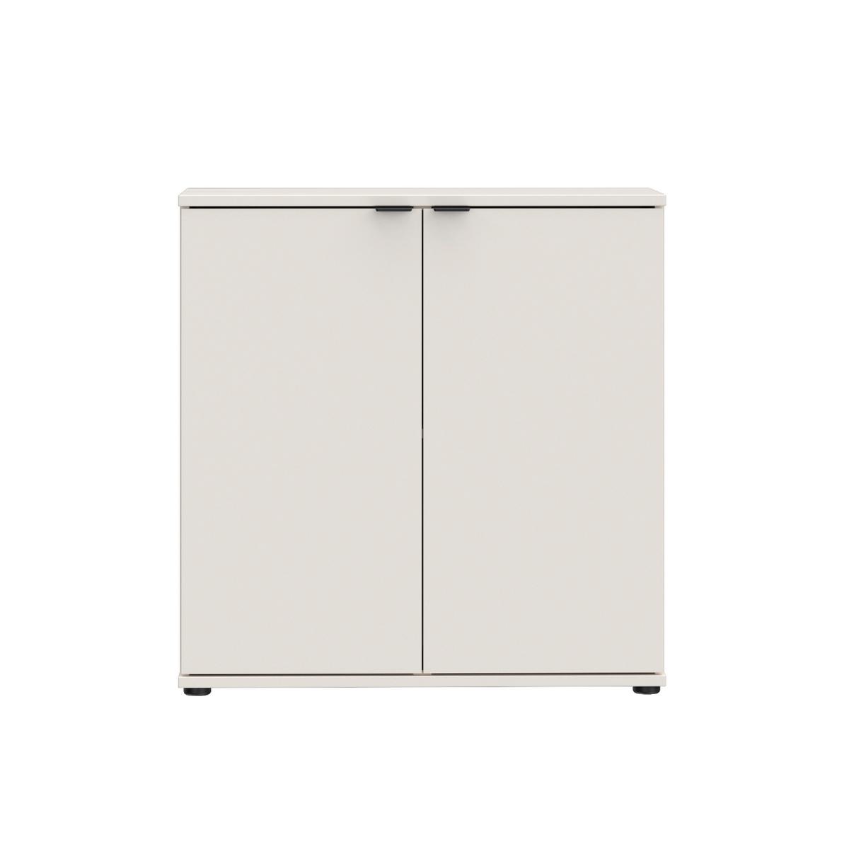 Komoda Ganymede, piesková, š: 80cm - čierna/piesková, Modern, kov/kompozitné drevo (80,1/82,3/34,1cm)