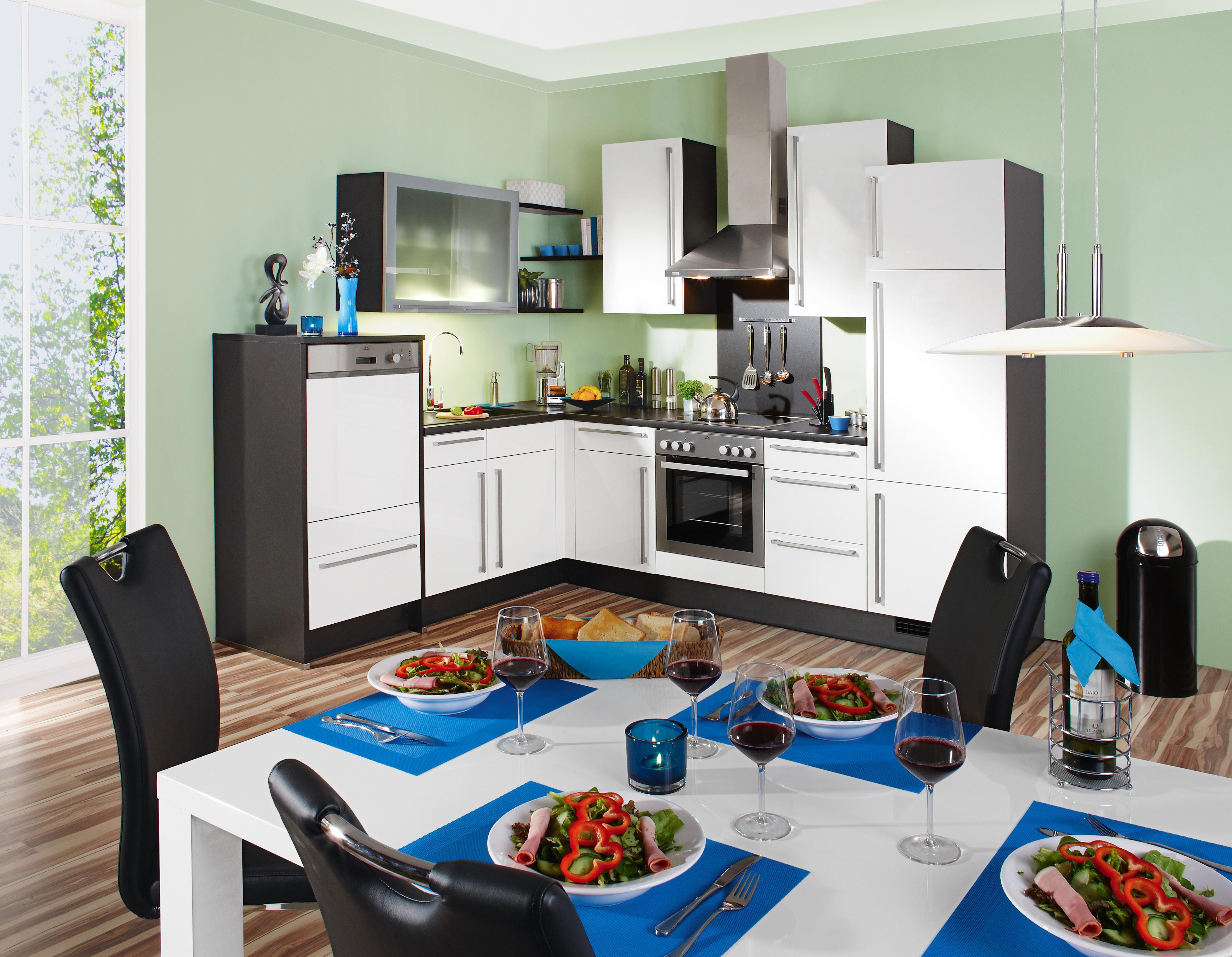 Sarokkonyha Fargo - Fehér, modern, Faalapú anyag (220/285cm) - Vertico