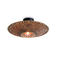 Deckenleuchte Bali D: 47 Cm 1-Flammig - Hellbraun/Schwarz, Natur, Naturmaterialien/Metall (47/26cm) - Good & Mojo