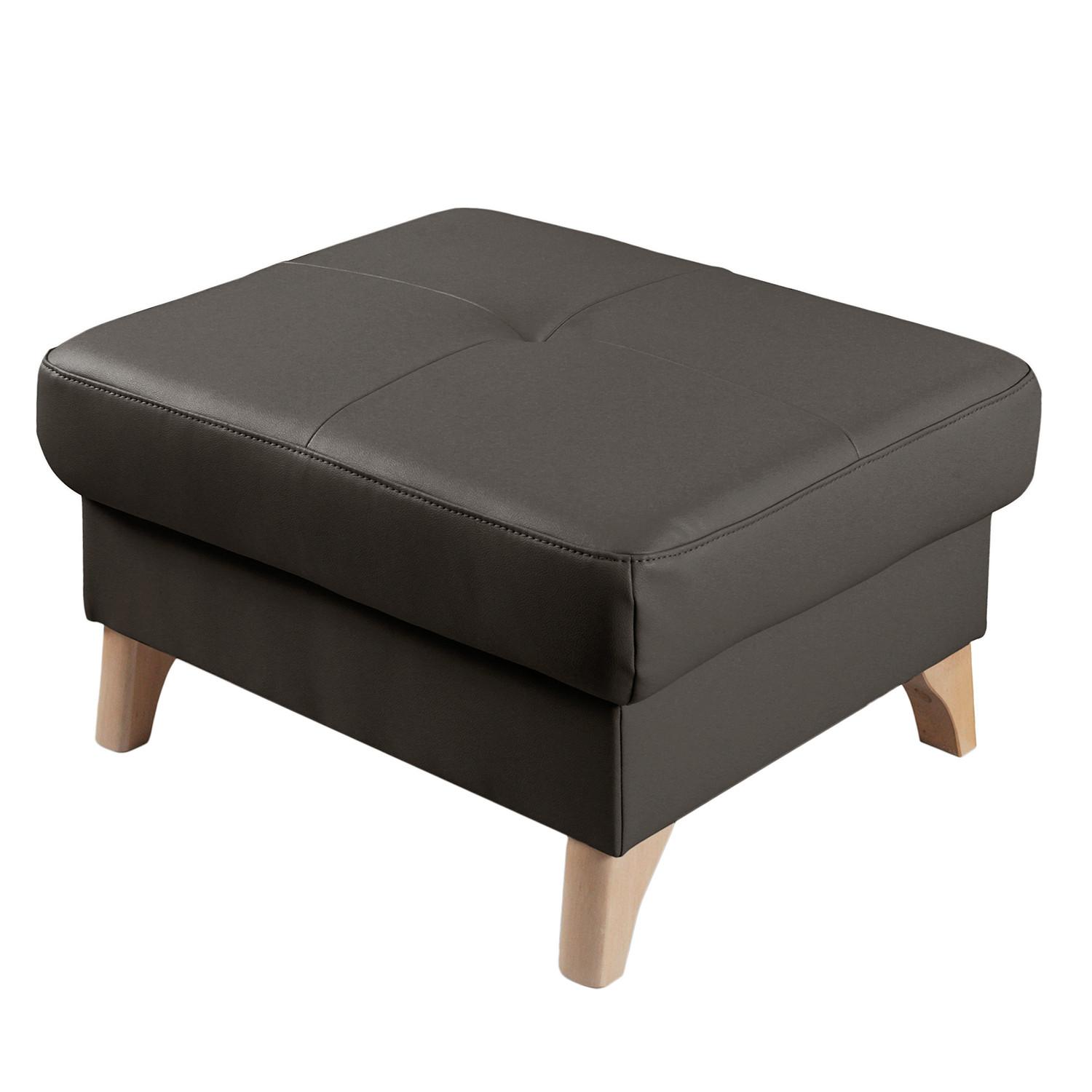 Hocker Fargo Dunkelbraun B: 70 Cm - Dunkelbraun/Buchefarben, Design, Leder/Textil (70/44/60cm) - Livetastic