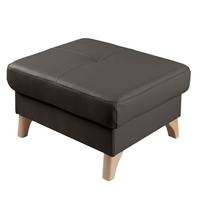 Hocker Fargo Dunkelbraun B: 70 cm - Dunkelbraun/Buchefarben, Design, Leder/Textil (70/44/60cm) - Livetastic
