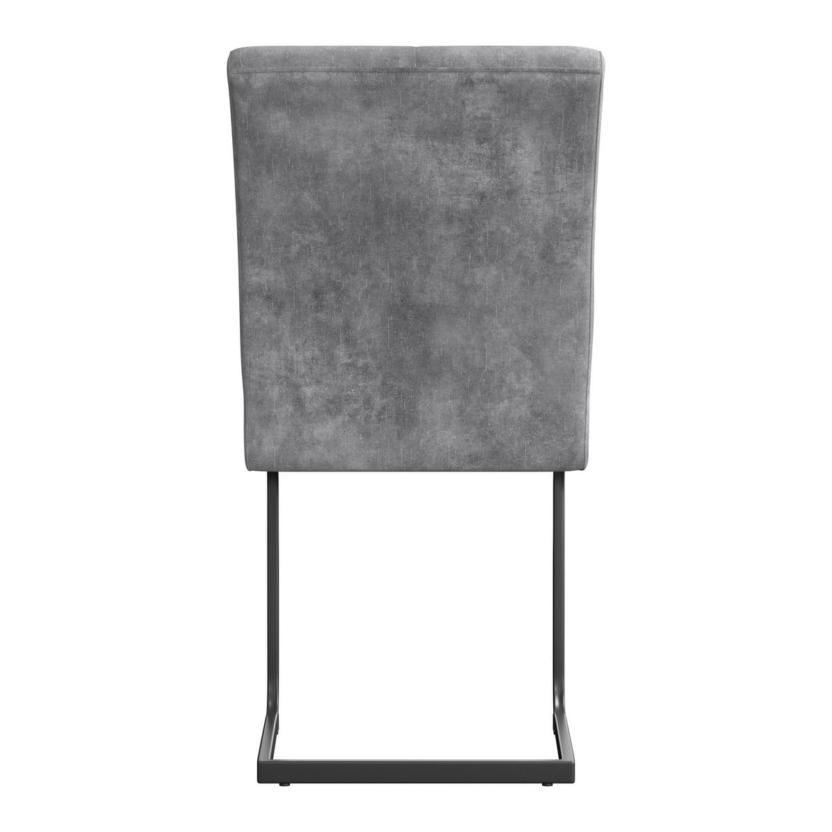 Houpací židle MILOS - šedá/černá, Moderní, kov/textil (45/93/61cm)