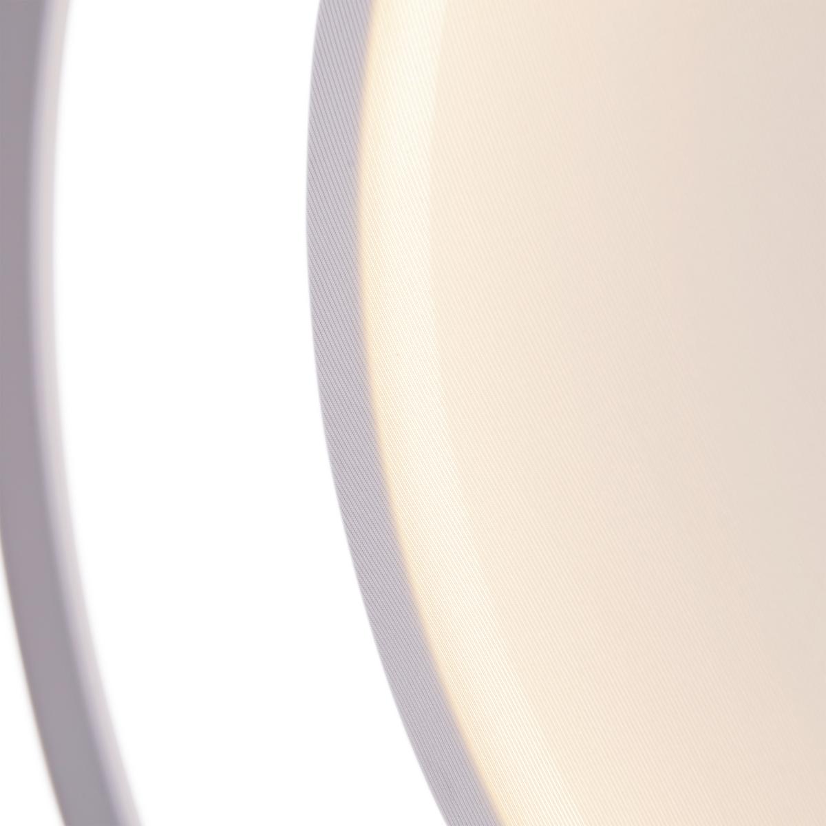 LED-Stehlampe Munega Weiß Rund - Weiß, Design, Kunststoff/Textil (41/156cm) - Näve