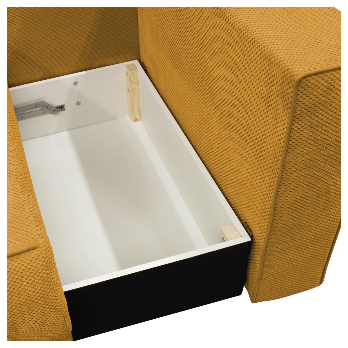 Récamiere Iga Re Gelb B: 168 cm - Gelb/Rosa, Design, Textil (168/73/99cm) - MID.YOU