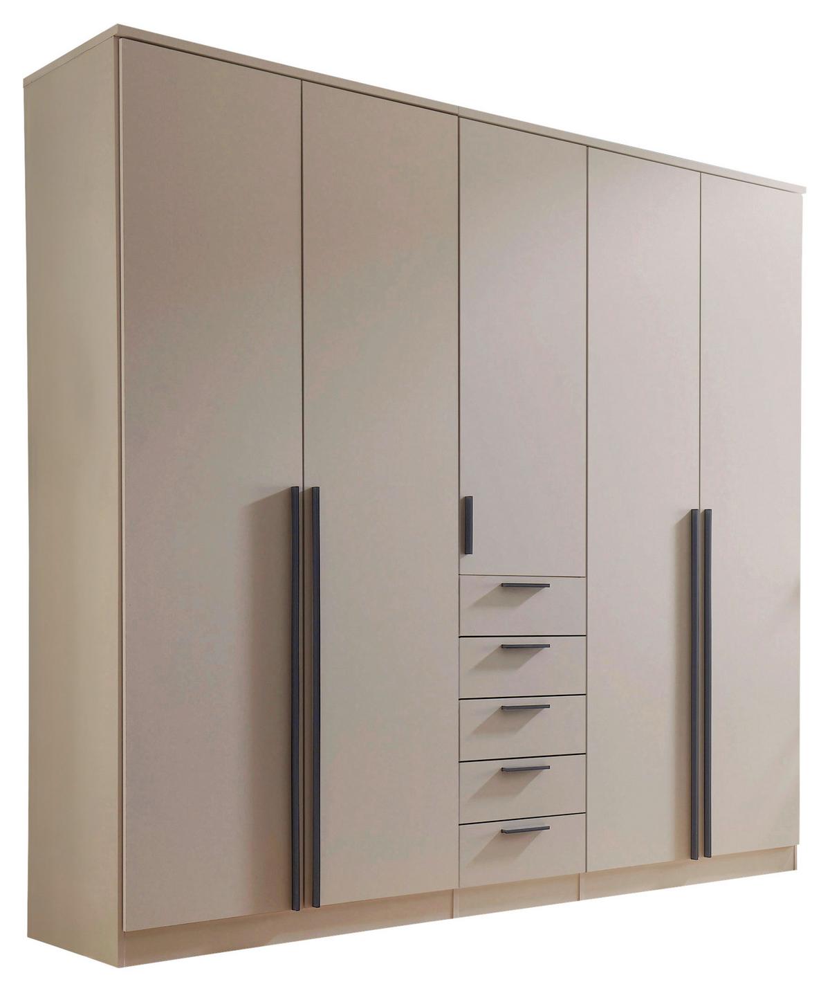 Drehtürenschrank mit Schubladen 225cm Arnis - Kaschmir, KONVENTIONELL, Holzwerkstoff (225/210/52cm) - James Wood