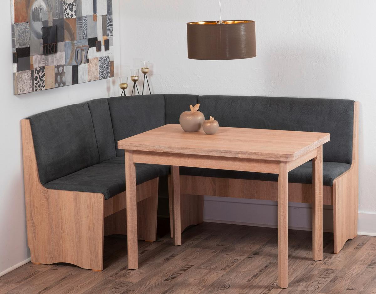 Eckbankgruppe Duisburg Pedusa Titanic Grau/eiche D. B: 125cm - Grau/Sonoma Eiche, KONVENTIONELL, Holz/Holzwerkstoff (125/89/165cm) - MID.YOU