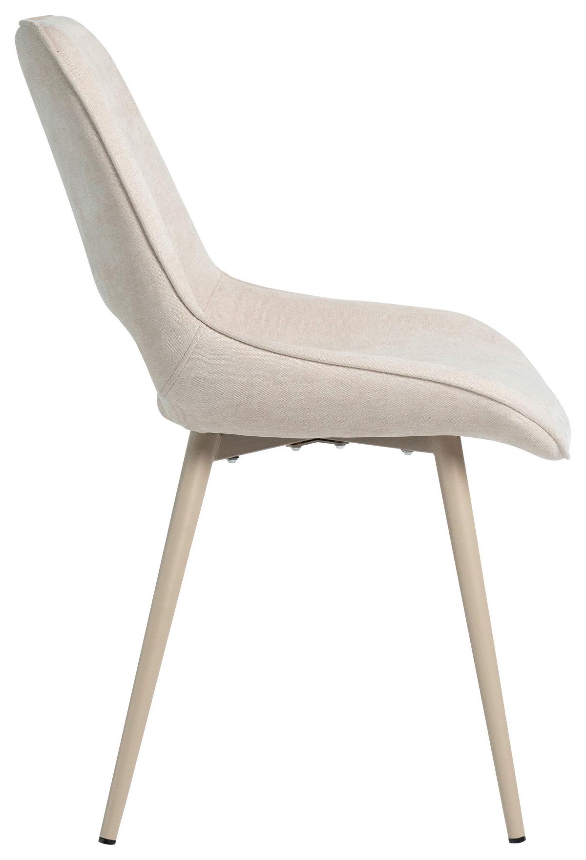 Stuhl Vero Beige B: 50 cm - Beige, MODERN, Textil/Metall (50/86/62cm) - Livetastic