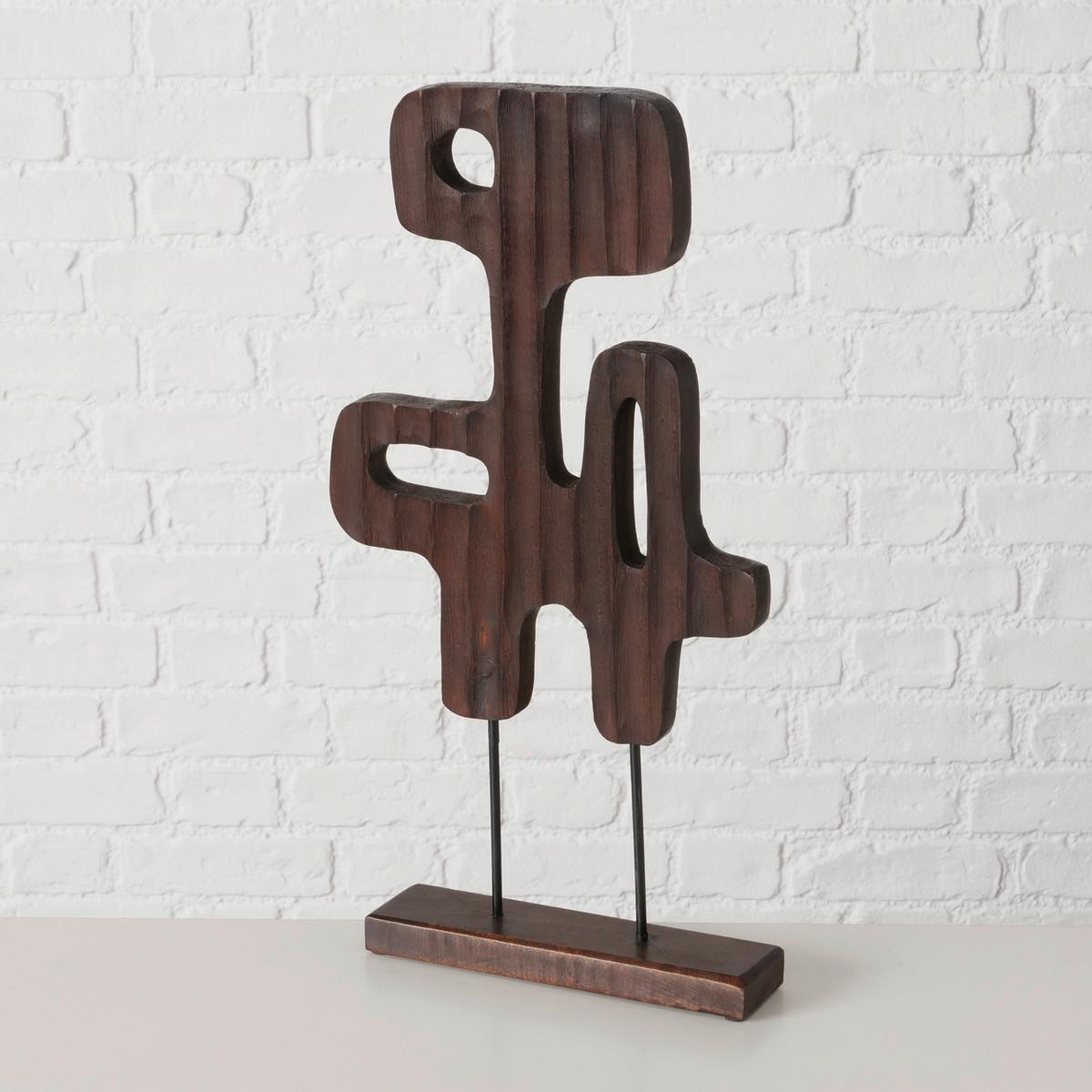 Soška ESTRAN I - tmavě hnědá, Moderní, dřevo (27/6,2/51,3cm) - Mömax