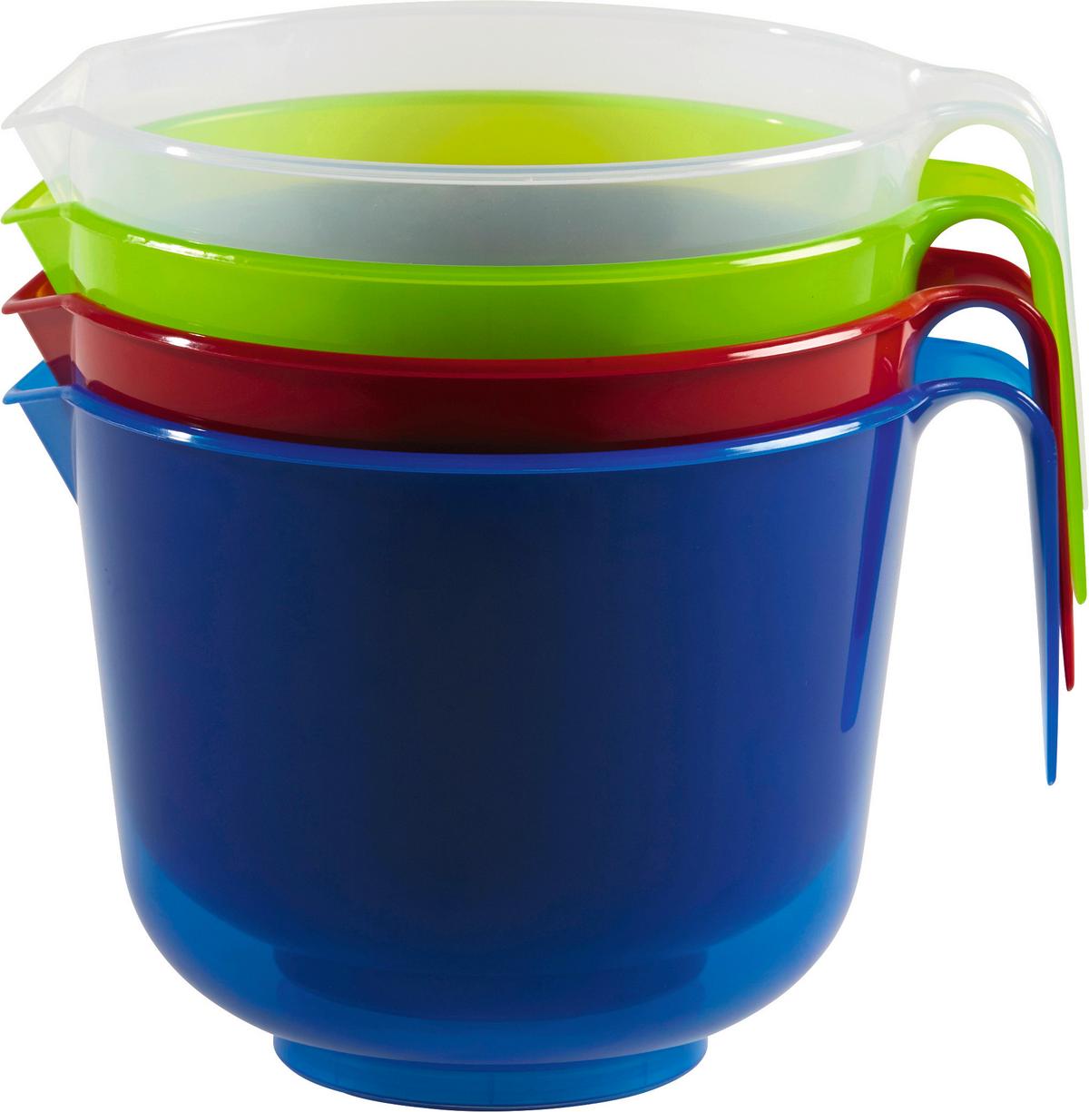 Rührschüssel aus Kunststoff Verschiedene Farben Roy - Blau/Rot, KONVENTIONELL, Kunststoff (17.5/14.8cm)