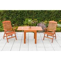Gartensessel klappbar Maracaibo Echtholz - Naturfarben, KONVENTIONELL, Holz (58/110/67cm) - Gardenson