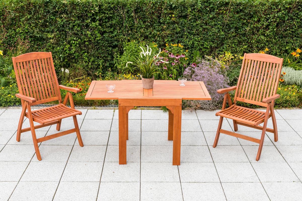 Gartensessel Klappbar Maracaibo Echtholz - Naturfarben, KONVENTIONELL, Holz (58/110/67cm) - Gardenson