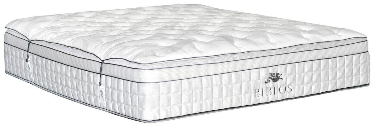 Taschenfederkernmatratze Biblos 200x200 Cm H3 H: 40 Cm - Weiß/Grau, Basics, Textil (200/200cm) - Livetastic