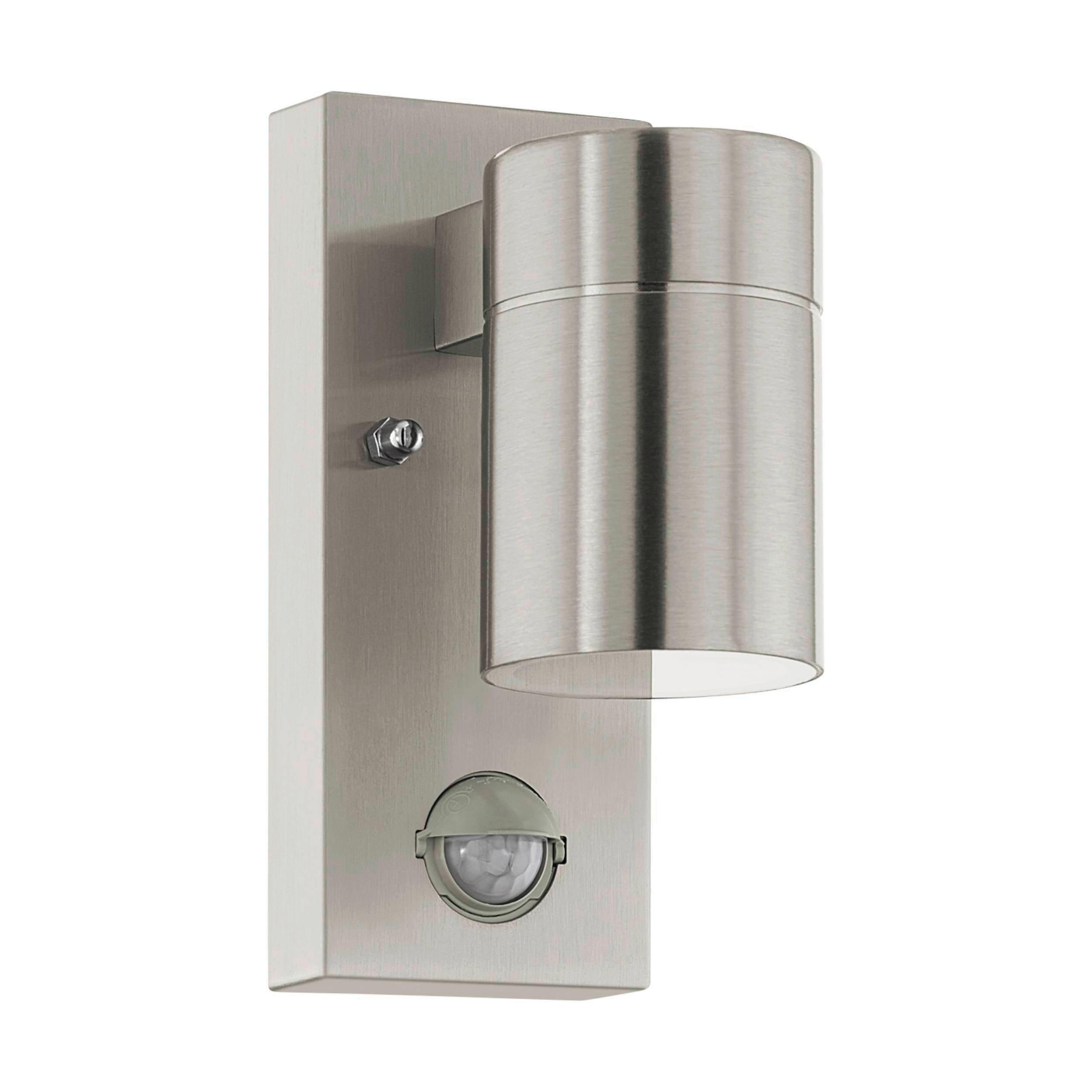 Außenwandleuchte Riga 2,8w Metall Glas, Wandmontage - Klar/Edelstahlfarben, Design, Glas/Metall (16,5/6,5cm) - Eglo