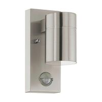 Außenwandleuchte Riga 2,8w Metall Glas, Wandmontage - Klar/Edelstahlfarben, Design, Glas/Metall (16,5/6,5cm) - Eglo