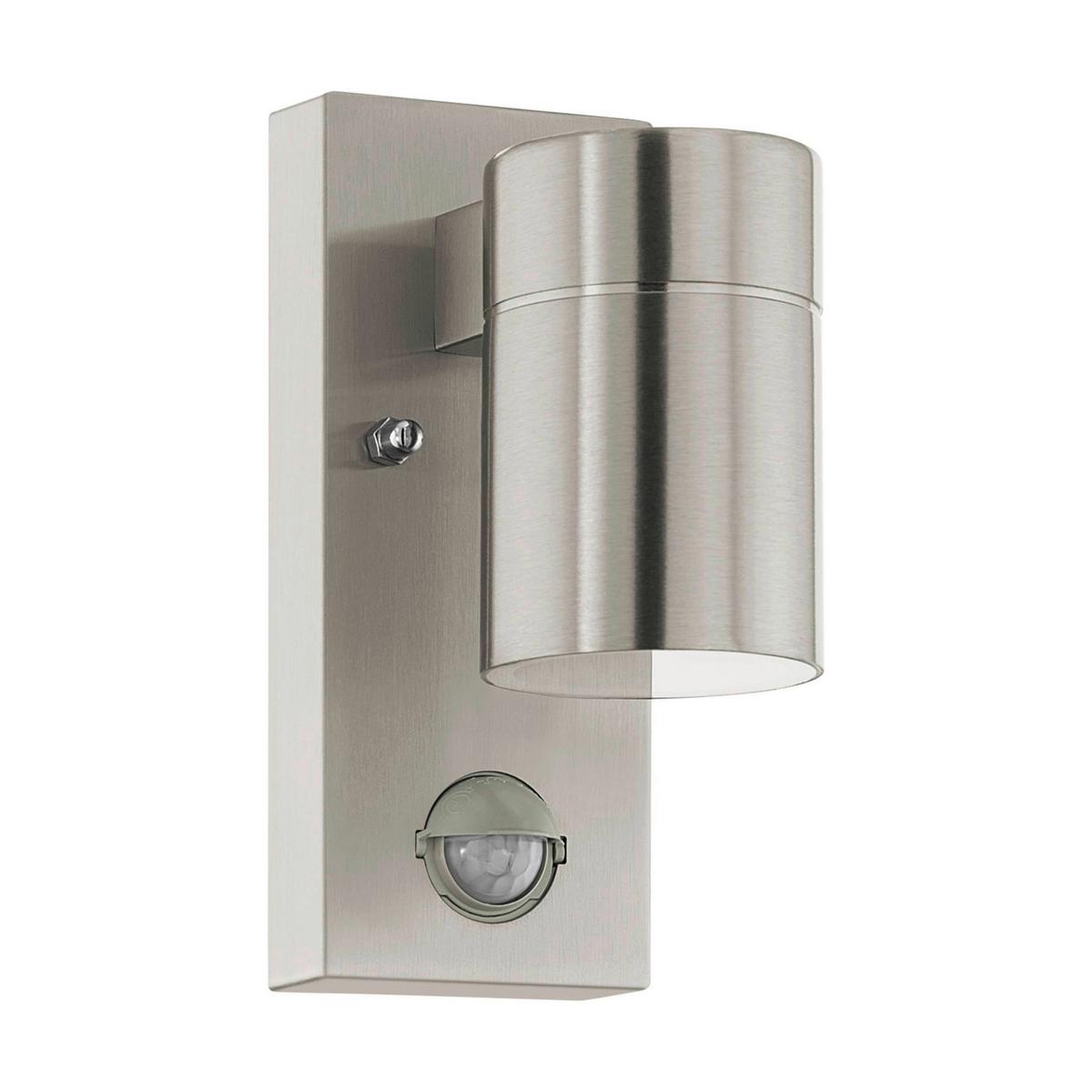 Außenwandleuchte Riga 2,8w Metall Glas, Wandmontage - Klar/Edelstahlfarben, Design, Glas/Metall (16,5/6,5cm) - Eglo
