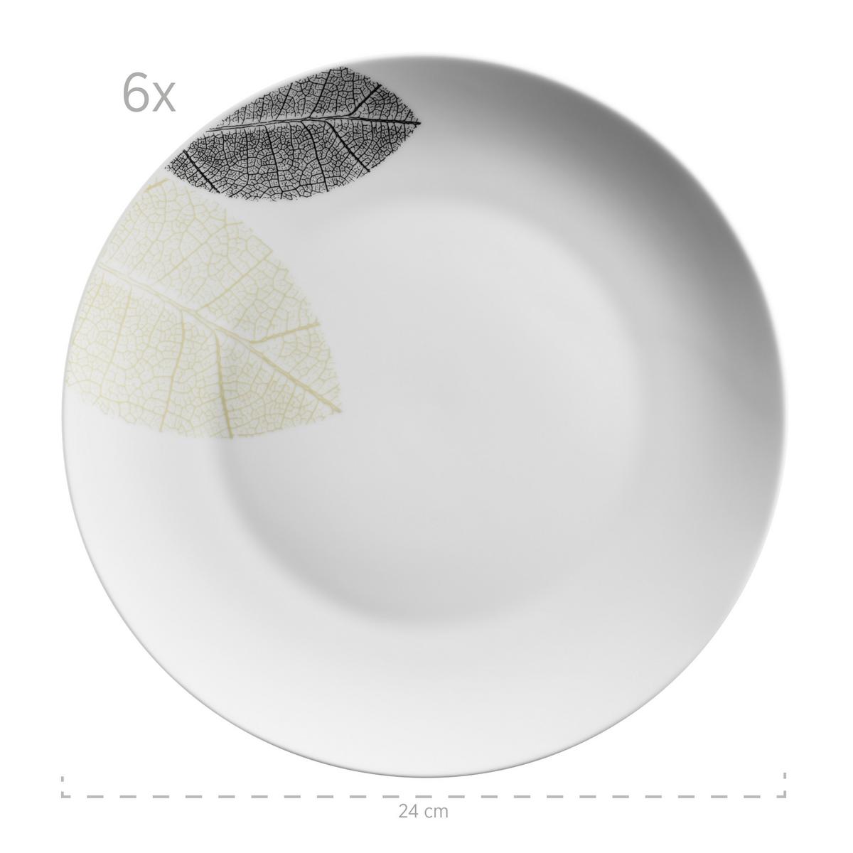 Kombiservice Jona 30-Teilig Weiß Keramik - Weiß, Basics, Keramik - Mäser
