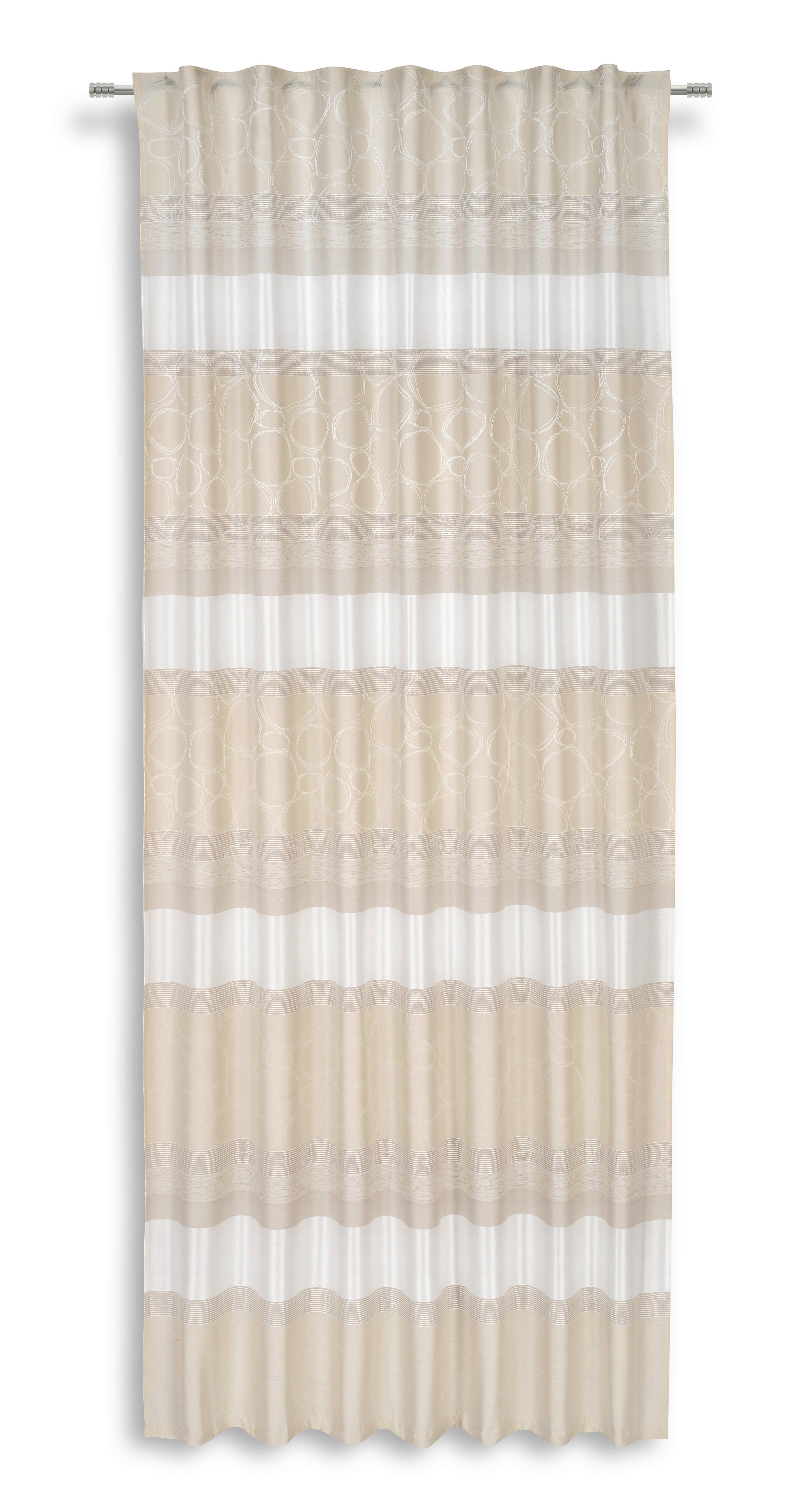 Készfüggöny Sabrina Kb. 140/245cm - krémszínű, Modern, textil (140/245cm) - Luca Bessoni