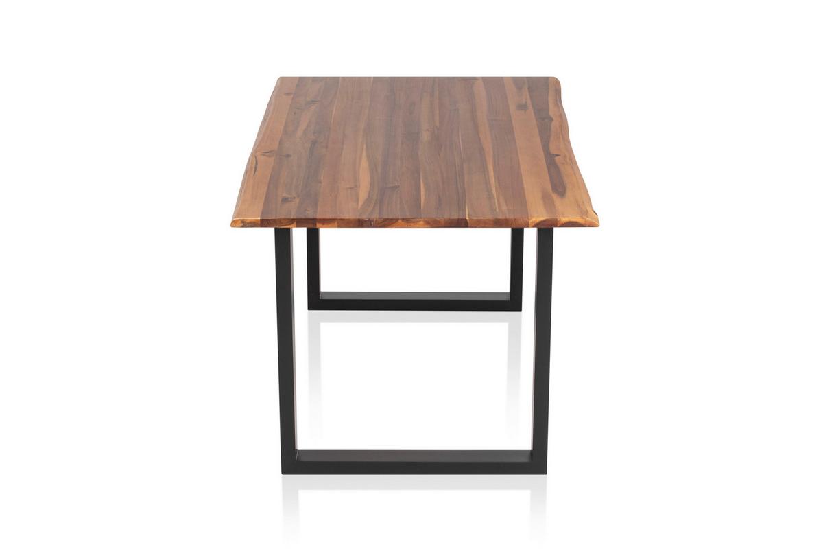 Esstisch Schwarz/cognac B: 160 Cm - Cognac/Schwarz, MODERN, Holz/Metall (160/85/77cm) - Livetastic