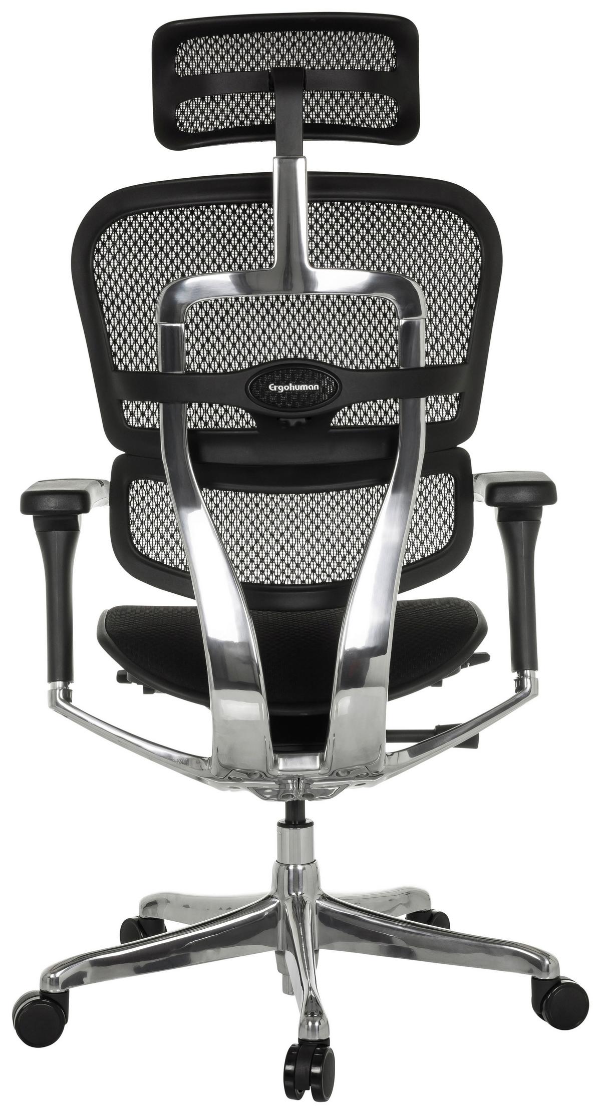 Drehstuhl Ergohuman Gen2 Schwarz B: 78 Cm - Silberfarben/Schwarz, MODERN, Kunststoff/Textil (78/117 - 136/64cm) - MID.YOU