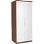 Kleiderschrank Wien 91cm - Eichefarben/Weiß, KONVENTIONELL, Holzwerkstoff (91/212/56cm)