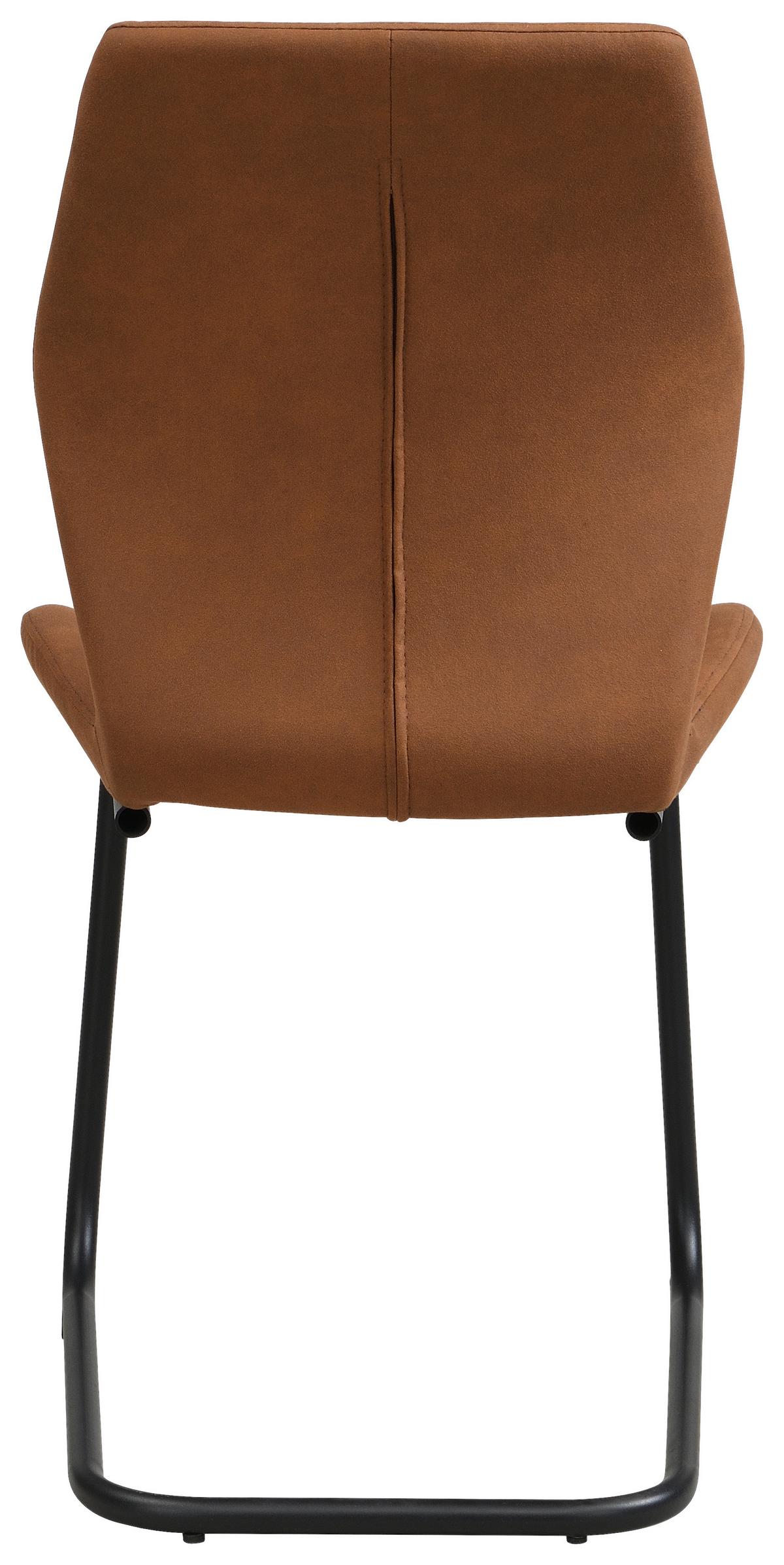 HOUPACÍ ŽIDLE ANIKA - černá/hnědá, Moderní, kov/textil (49/91/59cm) - Mömax