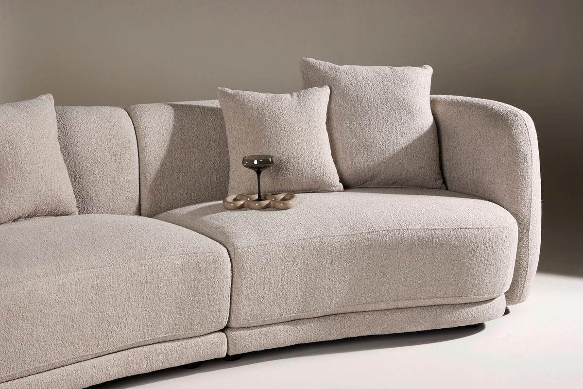 2-sitzer-sofa Cielo Beige B: 135cm - Beige, MODERN, Kunststoff/Textil (135/74/92cm) - Livetastic