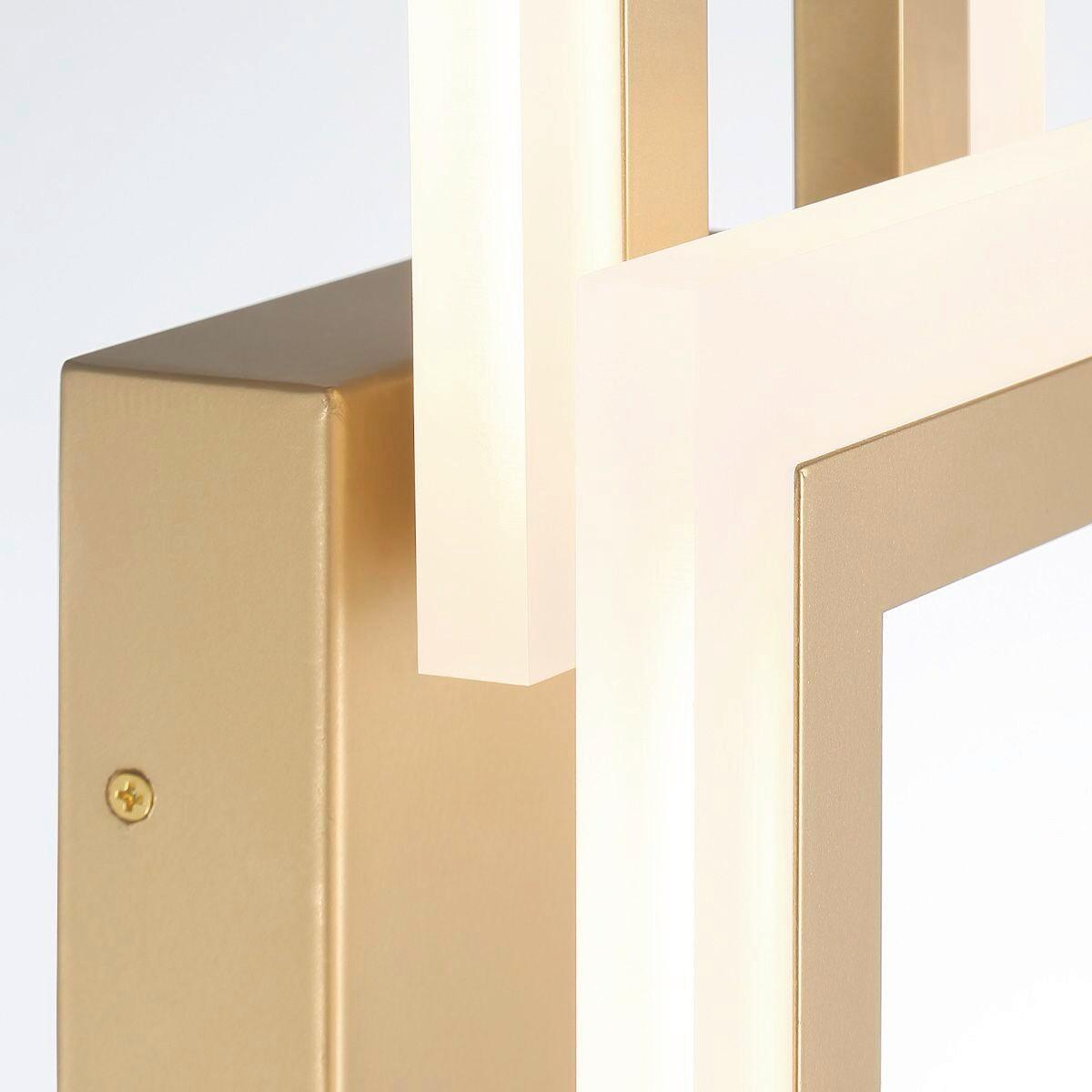 Led Falilámpa Qn-Inizio-1w-Bg - aranyszínű, Design, műanyag/fém (40,6/17,6/10,2cm) - Elstead Lighting