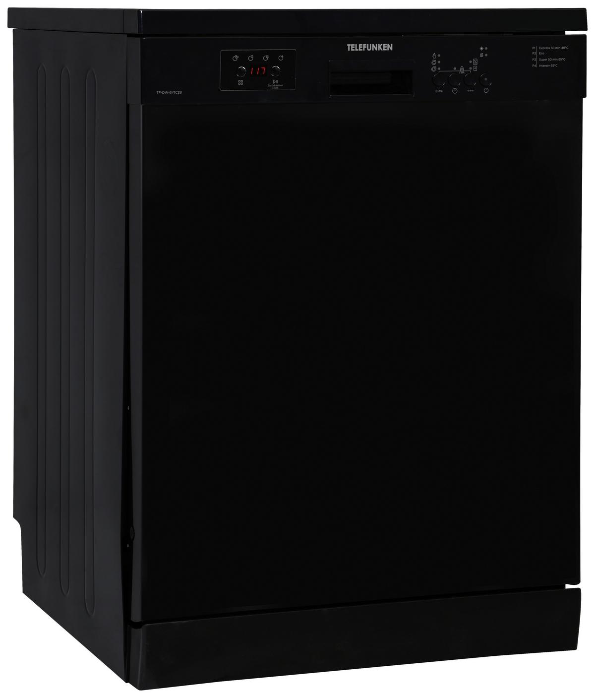 Geschirrspüler 10798294 - Tf-Dw-6y1c2b - Schwarz, Basics, Metall (60/85/60cm) - Telefunken