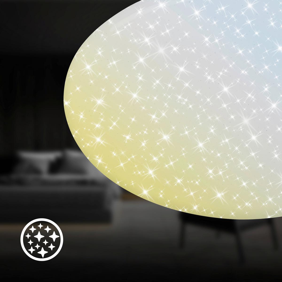 LED-Deckenleuchte Verb Weiß D: 56 cm - Weiß, Basics, Kunststoff/Metall (56/8.5cm)