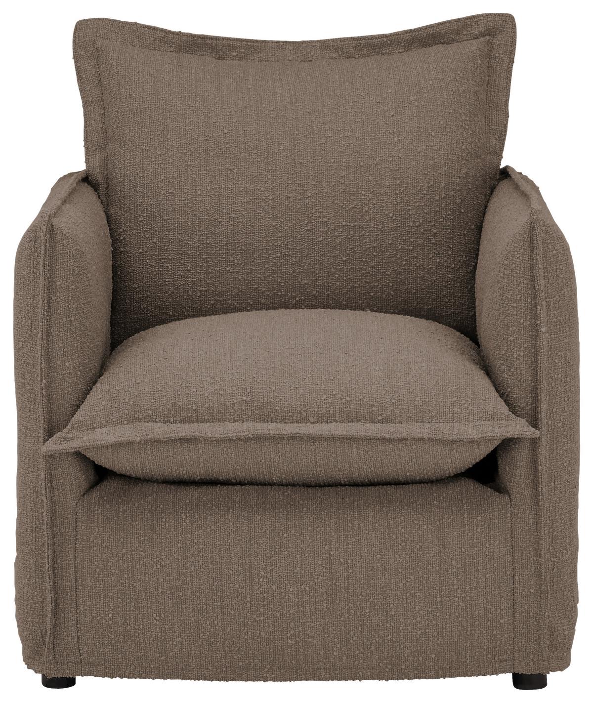 Sessel Toscana - Schwarz/Braun, Trend, Textil (120/82/98cm) - Livetastic