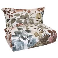 POSTEĽNÁ BIELIZEŇ DENISE BLUMEN, 90x70/140x200cm - biela/pastelová modrá, Romantik / Landhaus, textil (140/200cm) - Mömax